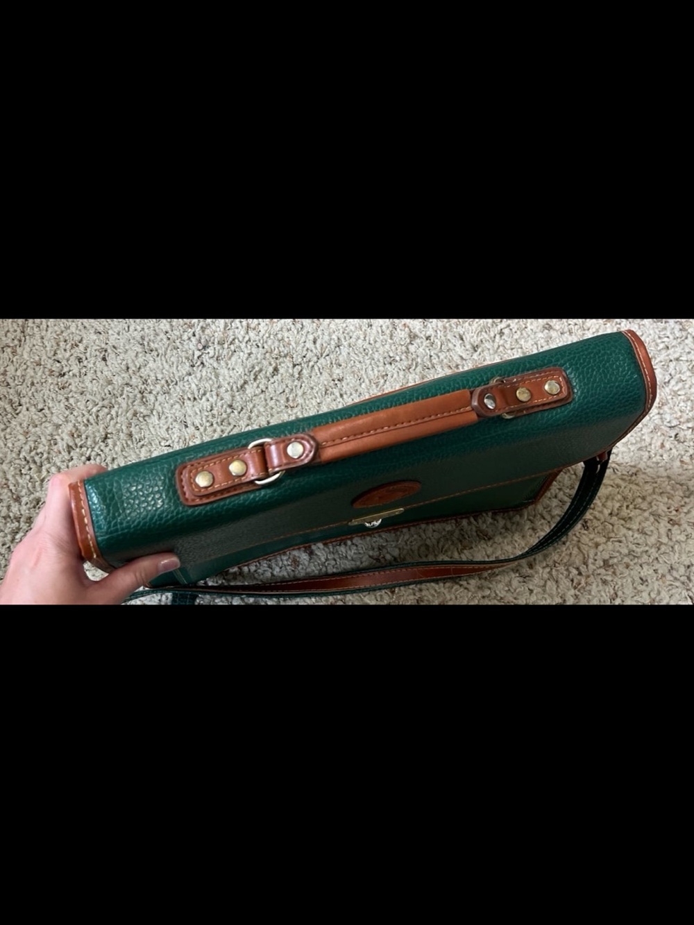 Dooney & Bourke Pebble Collection Emerald Green Leather -Business Bag - Picture 5 of 8